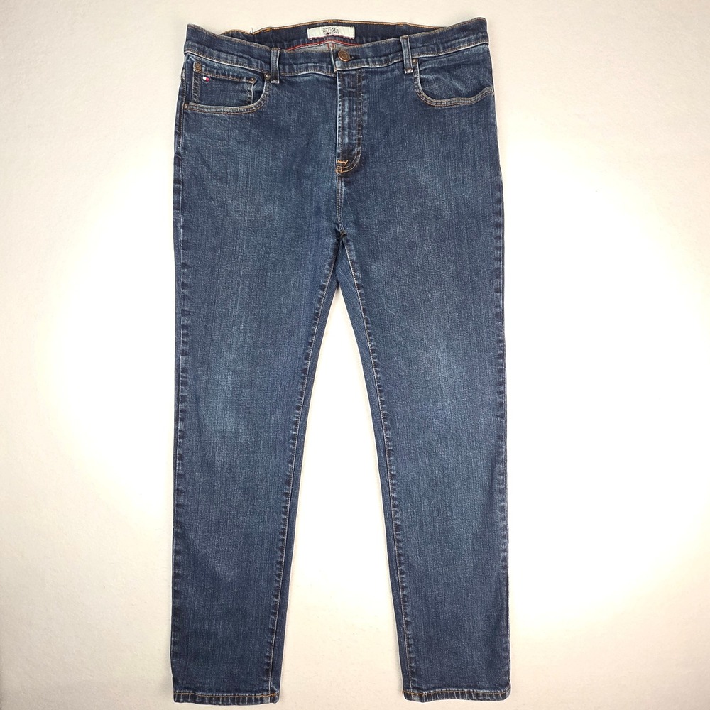Tommy Hilfiger Classic 867 Denim Mens Jeans 36x30 Blue Comfort Fit Straight Leg - Picture 3 of 10